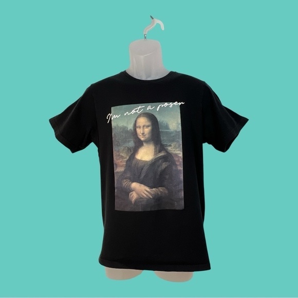 Pull&Bear Other - La Gioconda Mona Lisa “I’m not a poser” Graphic T-Shirt Pull & Bear Men’s Small